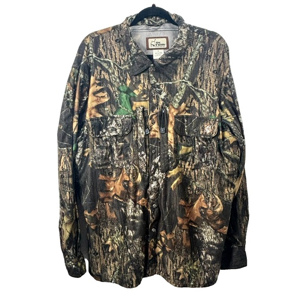 Ol' Tom Other - Ol Tom Turkey Hunting Camo Shirt Removable Spine Pad Mossy Oak Vented XL